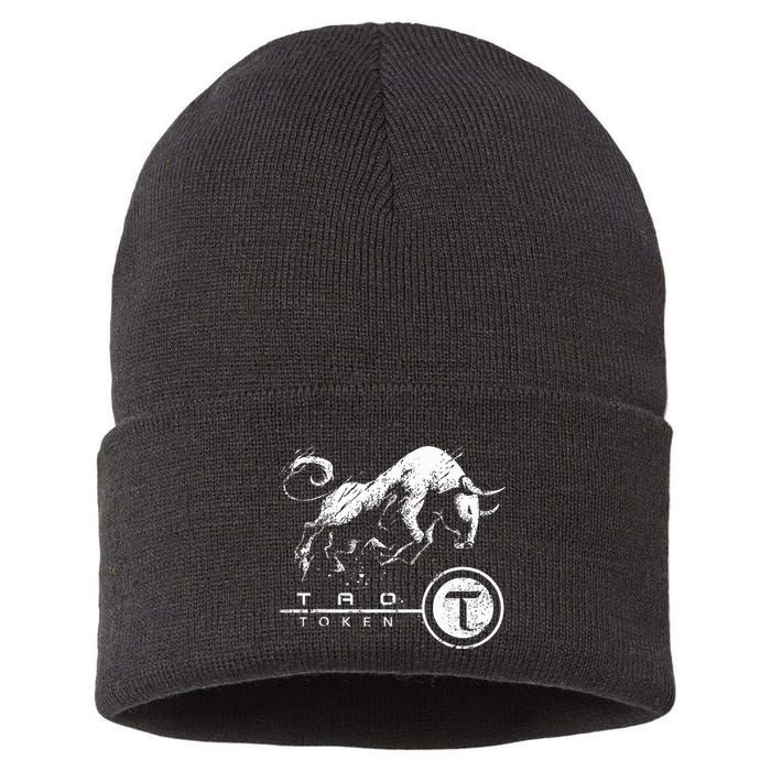 Tao Coin Bittensor Token In A Blockchain Crypto Bullrun Sustainable Knit Beanie