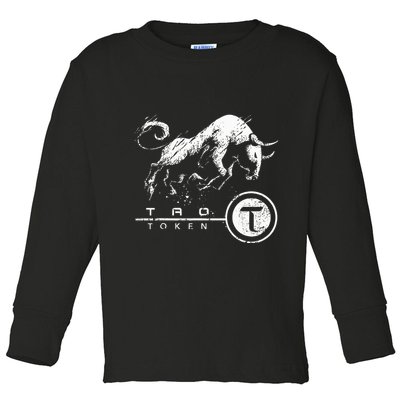 Tao Coin Bittensor Token In A Blockchain Crypto Bullrun Toddler Long Sleeve Shirt