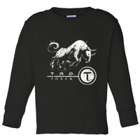 Tao Coin Bittensor Token In A Blockchain Crypto Bullrun Toddler Long Sleeve Shirt