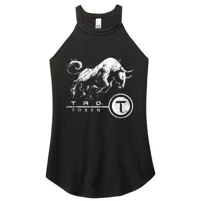 Tao Coin Bittensor Token In A Blockchain Crypto Bullrun Women's Perfect Tri Rocker Tank