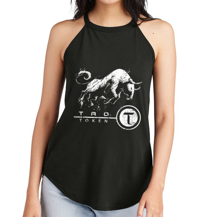 Tao Coin Bittensor Token In A Blockchain Crypto Bullrun Women's Perfect Tri Rocker Tank