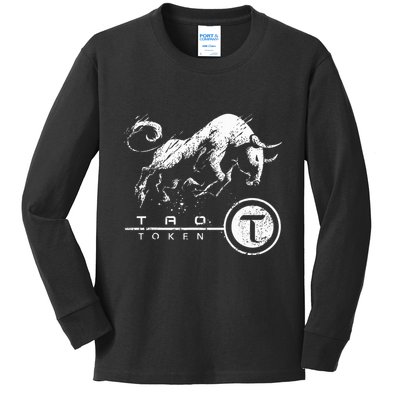 Tao Coin Bittensor Token In A Blockchain Crypto Bullrun Kids Long Sleeve Shirt