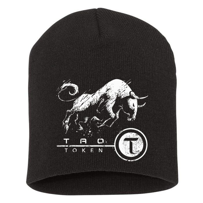 Tao Coin Bittensor Token In A Blockchain Crypto Bullrun Short Acrylic Beanie