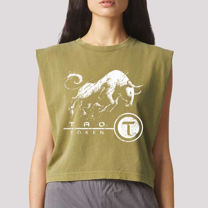 Tao Coin Bittensor Token In A Blockchain Crypto Bullrun Garment-Dyed Women's Muscle Tee