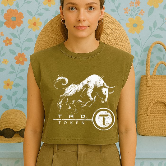 Tao Coin Bittensor Token In A Blockchain Crypto Bullrun Garment-Dyed Women's Muscle Tee