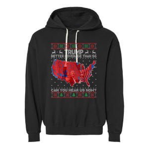 Trump Christmas Better Coverage Than 5g Can You Hear Us Now Garment-Dyed Fleece Hoodie