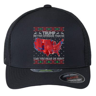 Trump Christmas Better Coverage Than 5g Can You Hear Us Now Flexfit Unipanel Trucker Cap