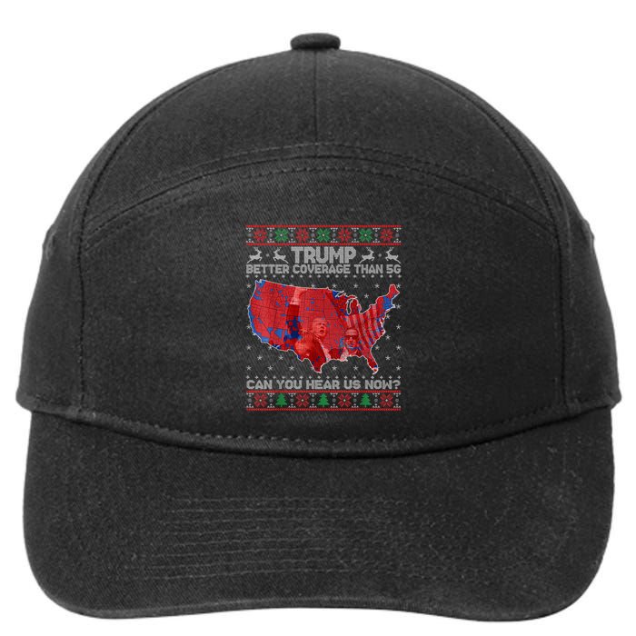 Trump Christmas Better Coverage Than 5g Can You Hear Us Now 7-Panel Snapback Hat