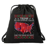 Trump Christmas Better Coverage Than 5g Can You Hear Us Now Drawstring Bag