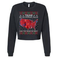 Trump Christmas Better Coverage Than 5g Can You Hear Us Now Cropped Pullover Crew