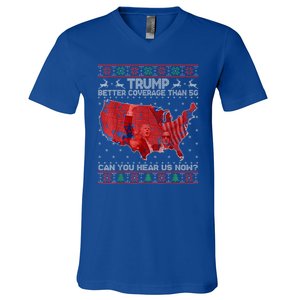 Trump Christmas Better Coverage Than 5g Can You Hear Us Now V-Neck T-Shirt