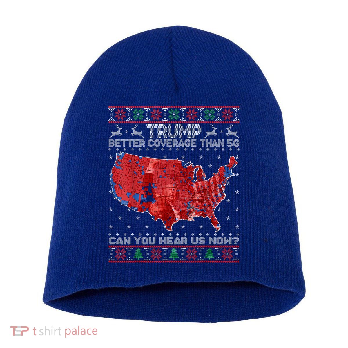 Trump Christmas Better Coverage Than 5g Can You Hear Us Now Short Acrylic Beanie