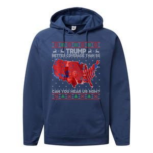 Trump Christmas Better Coverage Than 5g Can You Hear Us Now Performance Fleece Hoodie