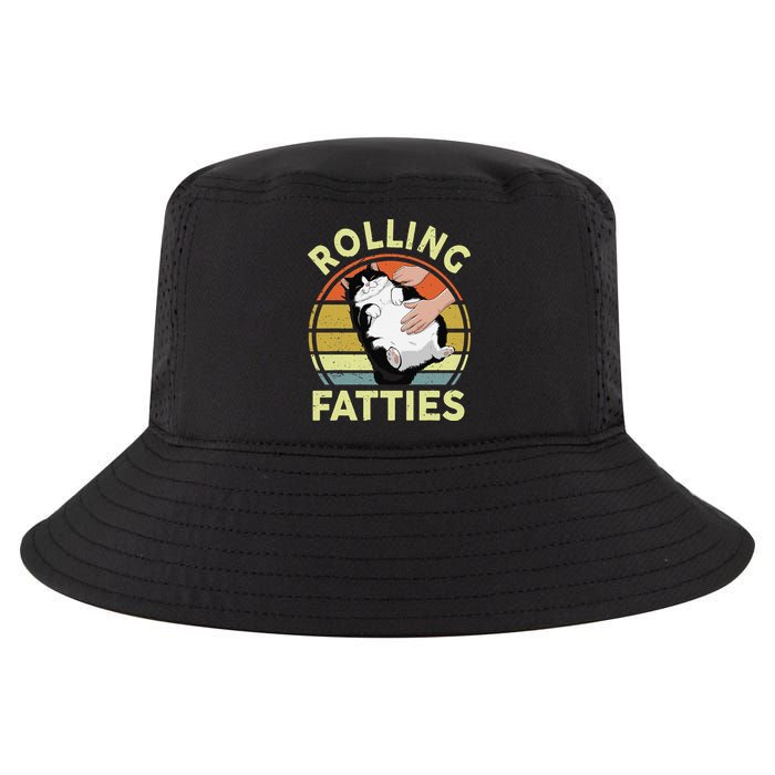 Tuxedo Cat Breed Rolling Fatties Funny Mom Dad Kitten Retro Cool Comfort Performance Bucket Hat