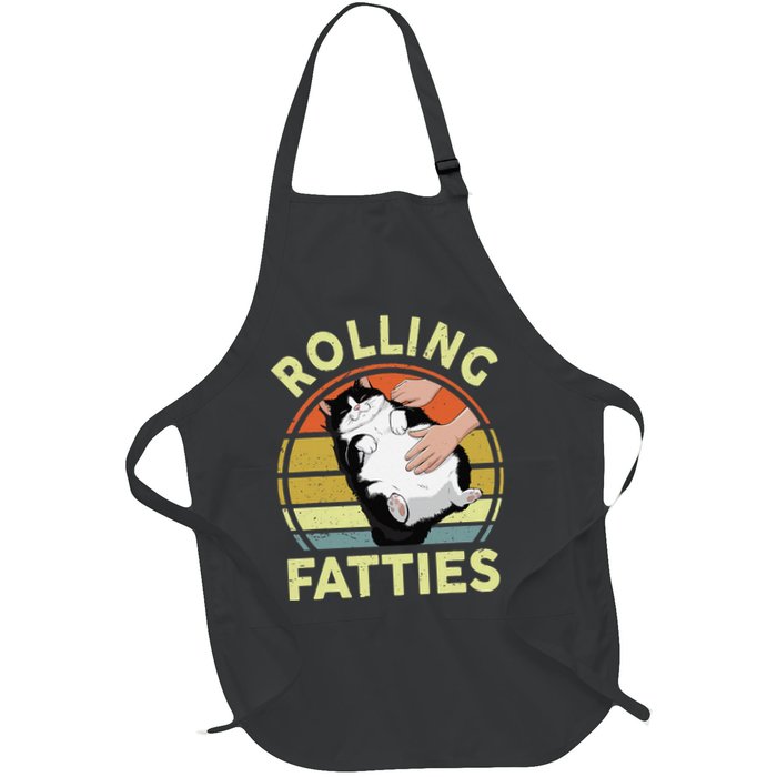 Tuxedo Cat Breed Rolling Fatties Funny Mom Dad Kitten Retro Apron