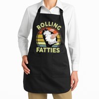 Tuxedo Cat Breed Rolling Fatties Funny Mom Dad Kitten Retro Apron
