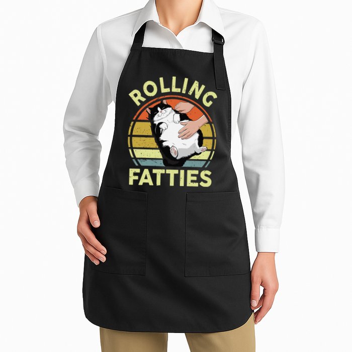 Tuxedo Cat Breed Rolling Fatties Funny Mom Dad Kitten Retro Apron
