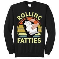 Tuxedo Cat Breed Rolling Fatties Funny Mom Dad Kitten Retro Sweatshirt