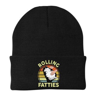 Tuxedo Cat Breed Rolling Fatties Funny Mom Dad Kitten Retro Beanie