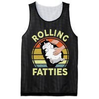 Tuxedo Cat Breed Rolling Fatties Funny Mom Dad Kitten Retro Mesh Reversible Basketball Jersey Tank