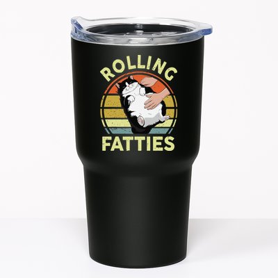 Tuxedo Cat Breed Rolling Fatties Funny Mom Dad Kitten Retro Tumbler