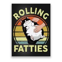 Tuxedo Cat Breed Rolling Fatties Funny Mom Dad Kitten Retro Poster