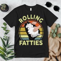 Tuxedo Cat Breed Rolling Fatties Funny Mom Dad Kitten Retro Premium T-Shirt