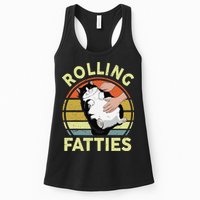 Tuxedo Cat Breed Rolling Fatties Funny Mom Dad Kitten Retro Womens Tank Top