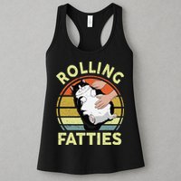 Tuxedo Cat Breed Rolling Fatties Funny Mom Dad Kitten Retro Womens Tank Top