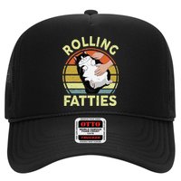 Tuxedo Cat Breed Rolling Fatties Funny Mom Dad Kitten Retro Hat