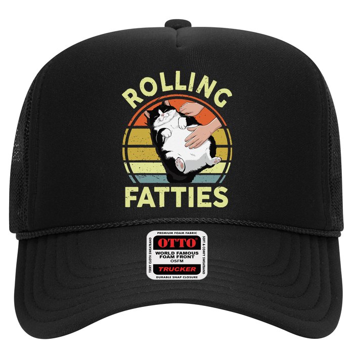 Tuxedo Cat Breed Rolling Fatties Funny Mom Dad Kitten Retro Hat