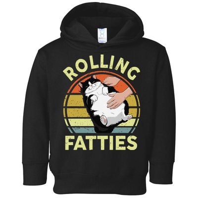 Tuxedo Cat Breed Rolling Fatties Funny Mom Dad Kitten Retro Toddler Hoodie