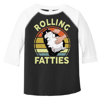 Tuxedo Cat Breed Rolling Fatties Funny Mom Dad Kitten Retro Toddler Fine Jersey T-Shirt