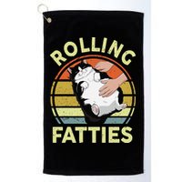 Tuxedo Cat Breed Rolling Fatties Funny Mom Dad Kitten Retro Golf Towel