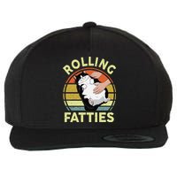 Tuxedo Cat Breed Rolling Fatties Funny Mom Dad Kitten Retro Wool Snapback Cap