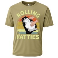 Tuxedo Cat Breed Rolling Fatties Funny Mom Dad Kitten Retro Cooling Performance Crew T-Shirt