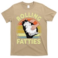 Tuxedo Cat Breed Rolling Fatties Funny Mom Dad Kitten Retro T-Shirt
