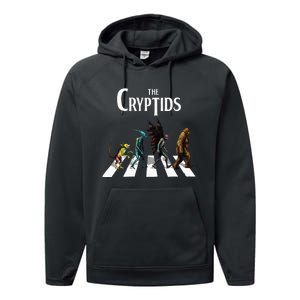 The Cryptids Bigfoot Mothman Wendigo Chupacabra Creatures Performance Fleece Hoodie