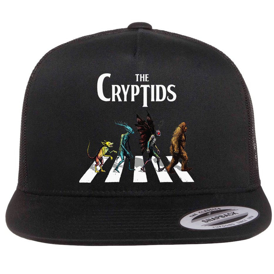 The Cryptids Bigfoot Mothman Wendigo Chupacabra Creatures Flat Bill Trucker Hat