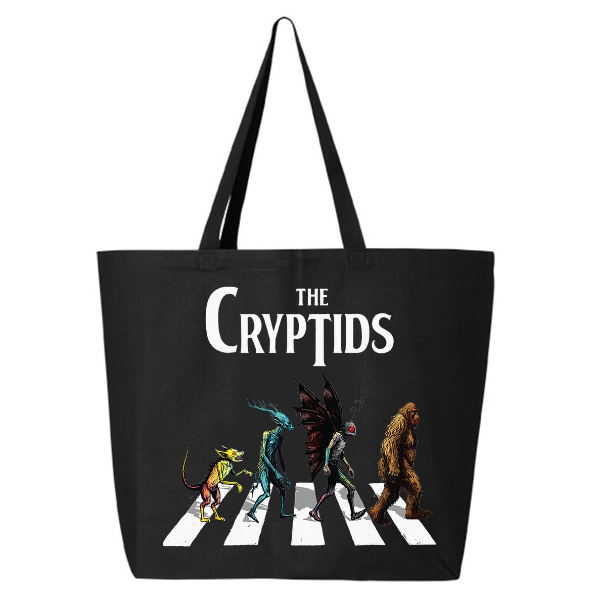 The Cryptids Bigfoot Mothman Wendigo Chupacabra Creatures 25L Jumbo Tote