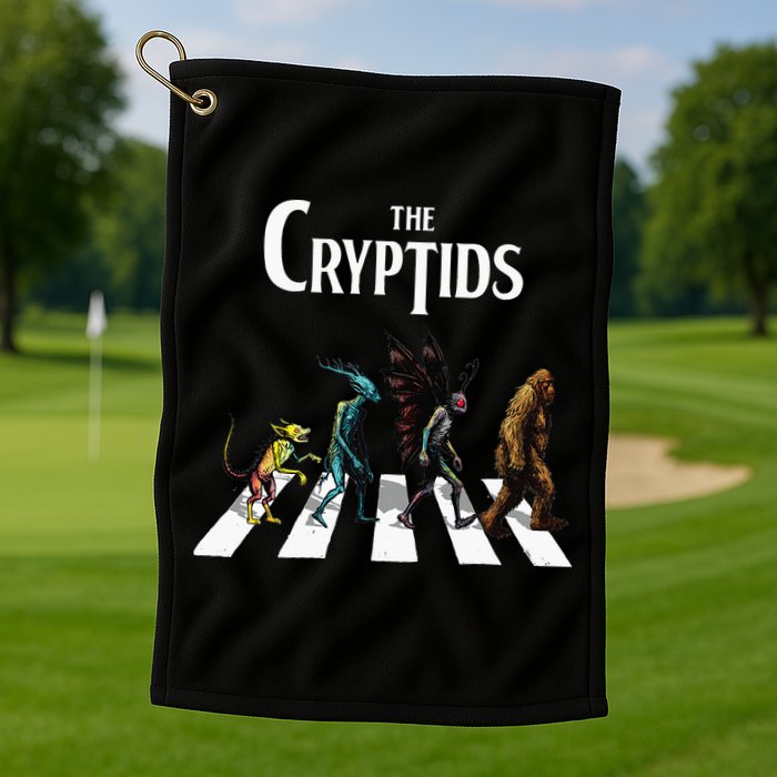 The Cryptids Bigfoot Mothman Wendigo Chupacabra Creatures Golf Towel