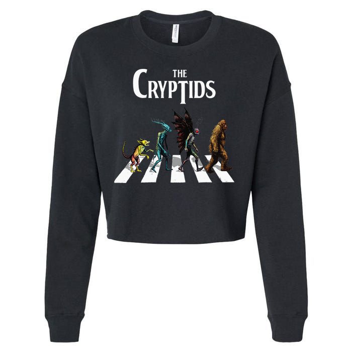 The Cryptids Bigfoot Mothman Wendigo Chupacabra Creatures Cropped Pullover Crew