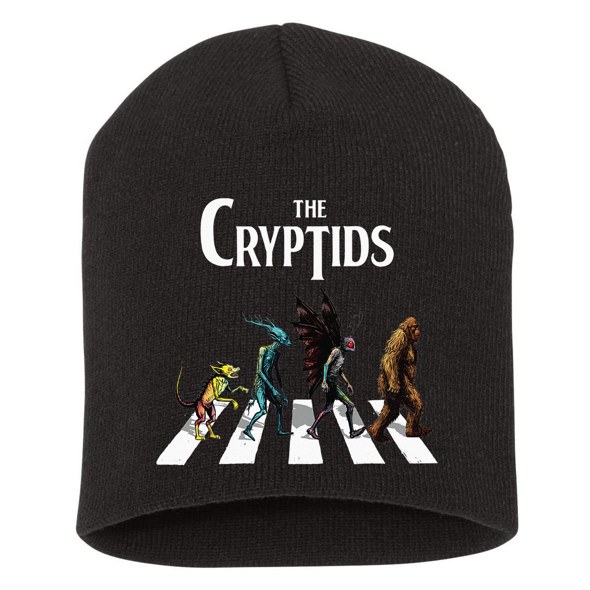 The Cryptids Bigfoot Mothman Wendigo Chupacabra Creatures Short Acrylic Beanie