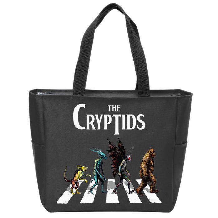 The Cryptids Bigfoot Mothman Wendigo Chupacabra Creatures Zip Tote Bag