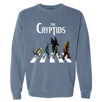 The Cryptids Bigfoot Mothman Wendigo Chupacabra Creatures Garment-Dyed Sweatshirt