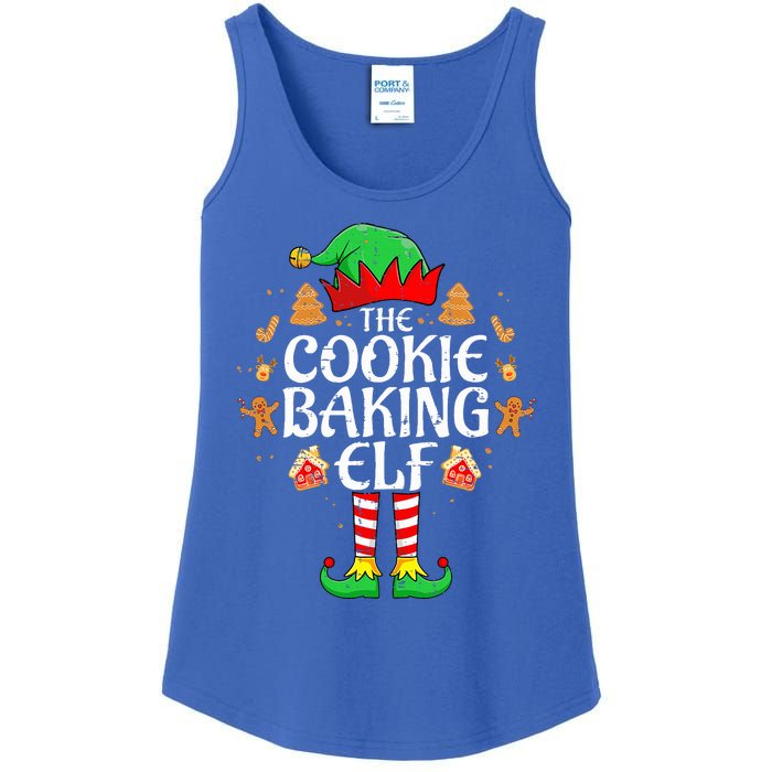 The Cookie Baking Elf Xmas Matching Christmas Family Pajama  Ladies Essential Tank