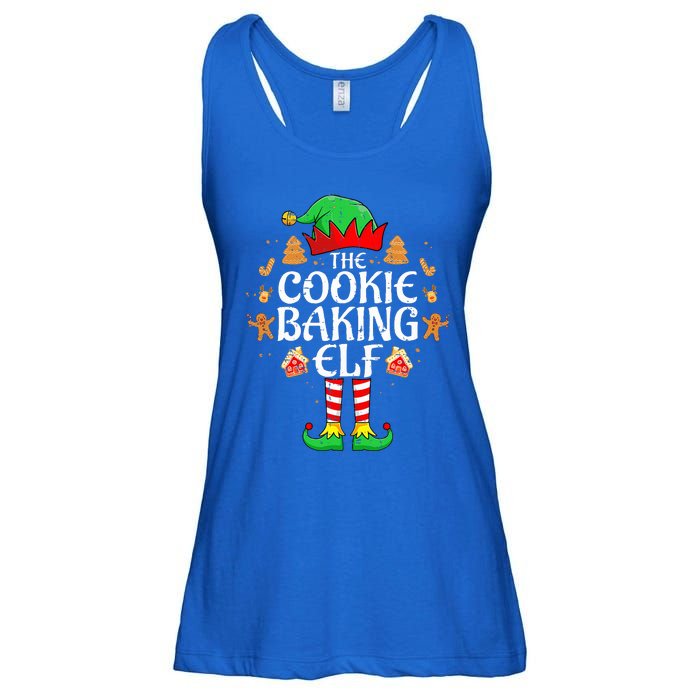 The Cookie Baking Elf Xmas Matching Christmas Family Pajama  Ladies Essential Flowy Tank