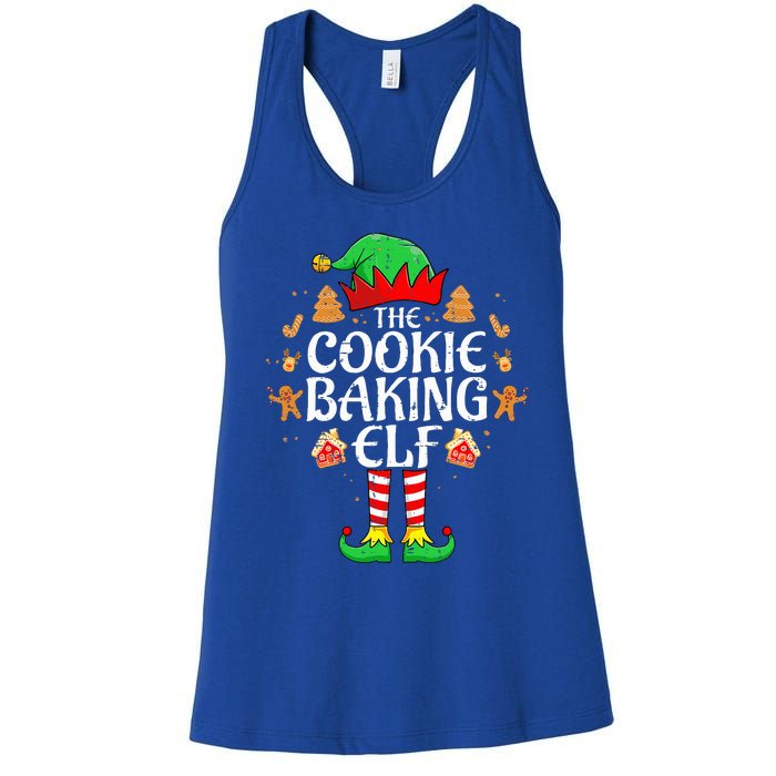 The Cookie Baking Elf Xmas Matching Christmas Family Pajama  Women's Racerback Tank