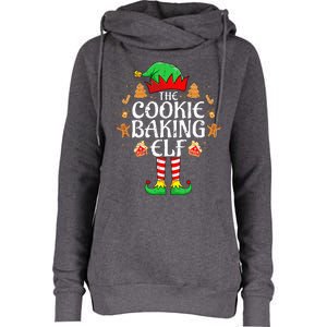 The Cookie Baking Elf Xmas Matching Christmas Family Pajama  Womens Funnel Neck Pullover Hood