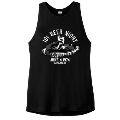 Ten Cent Beer Night Cleveland CLE Baseball Ladies PosiCharge Tri-Blend Wicking Tank